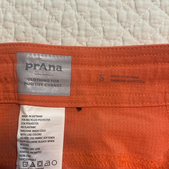 Prana Orange Athletic Shorts Lightweight Drawstring - Picture 3 of 7